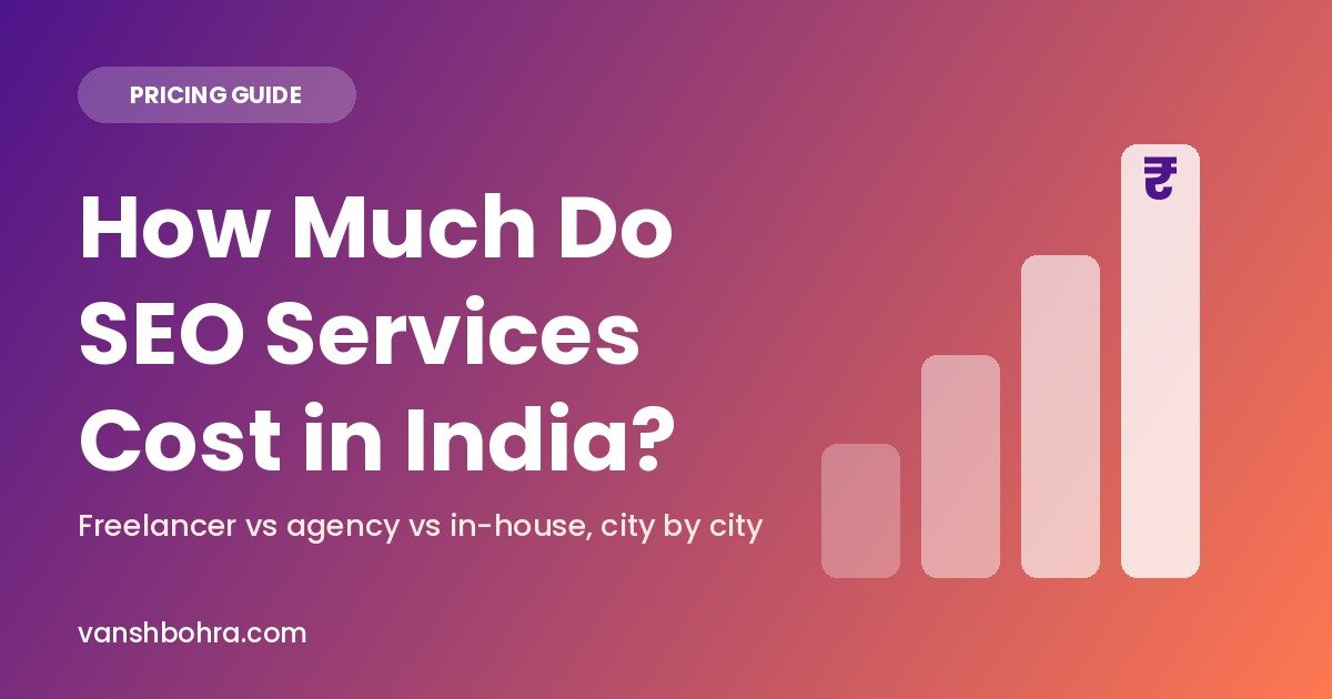 How much SEO services cost in India in 2026: pricing guide